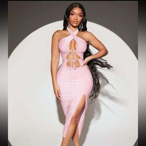 Drawstring body con dress